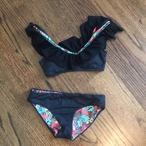 Maaji reversible bikini black/ paisley size small